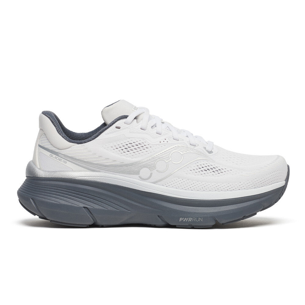 Saucony Guide 19 Men's Running Shoes - White/Shadow