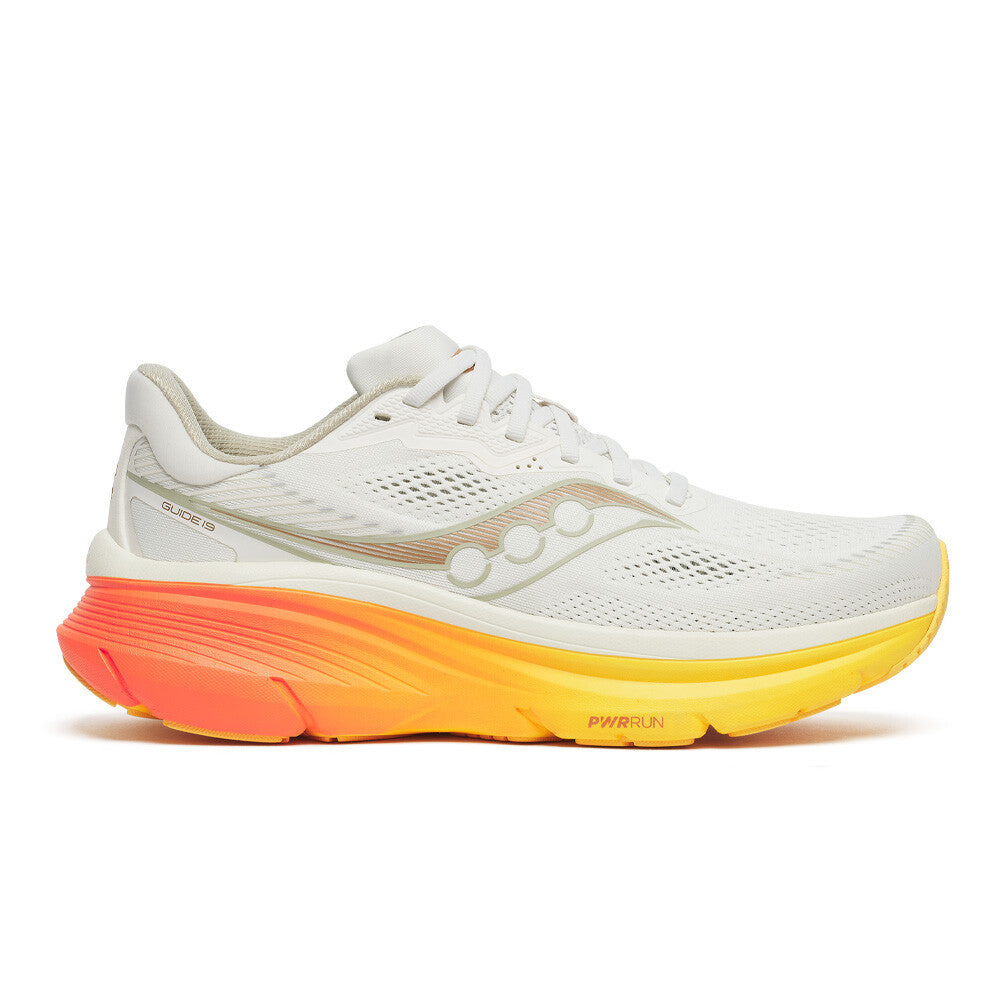 Saucony Guide 19 Men's Running Shoes - Ivory/Fire