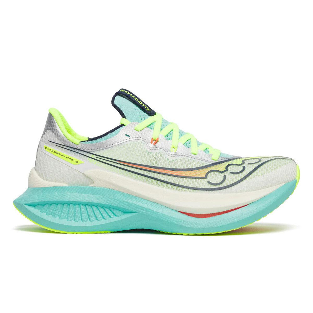 Saucony Endorphin Pro 5 Women's Running Shoes - White/Splash