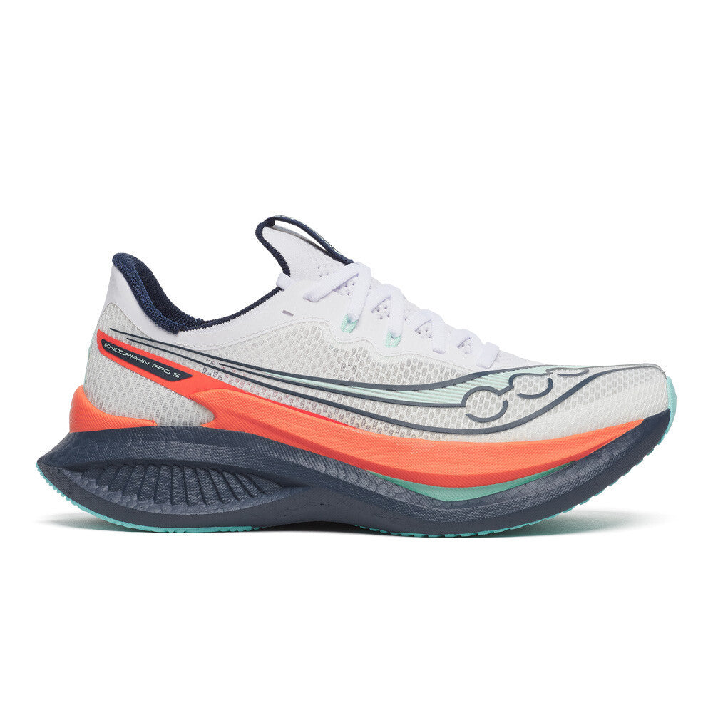 Saucony Endorphin Pro 5 Women's Running Shoes - White/Navy