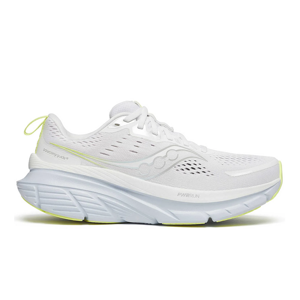 Saucony Guide 18 Women's Running Shoes (D Width) - White/Ice Melt