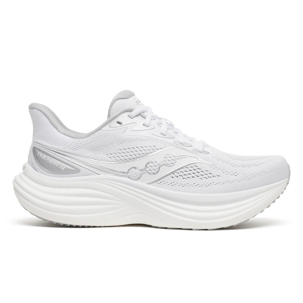 Saucony Triumph 24 Men's Running Shoes - White/Silver