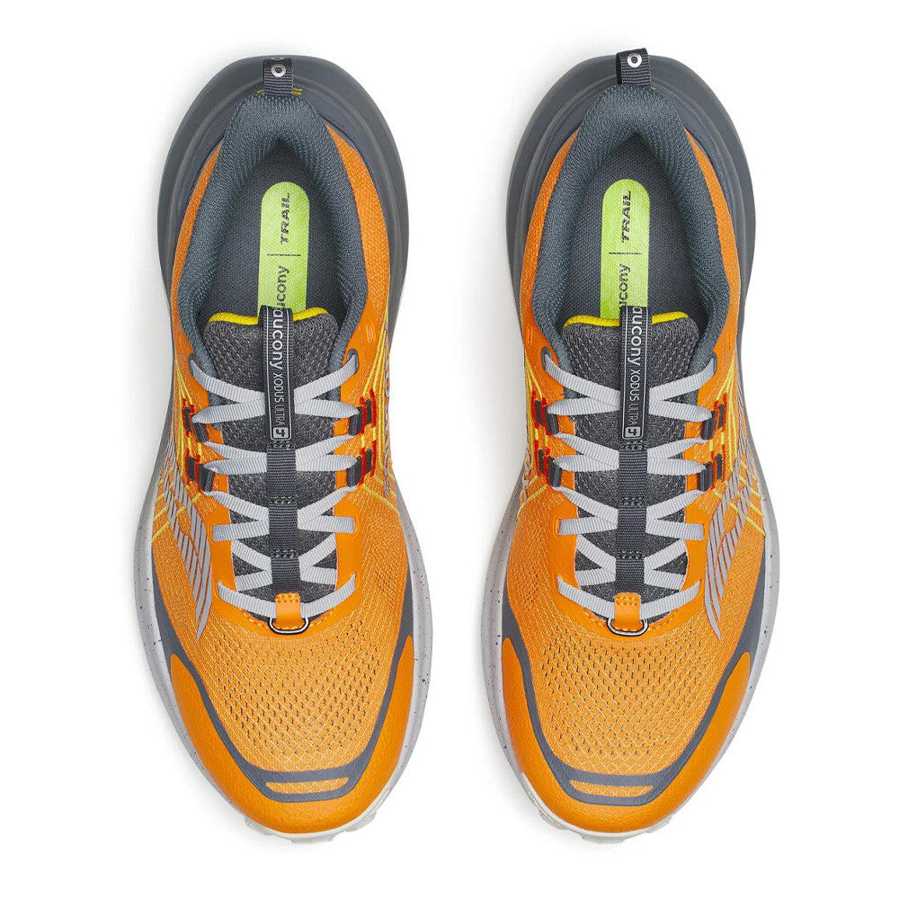 Saucony Xodus Ultra 4 Men's Trail Running Shoes - Fuego/Carbon