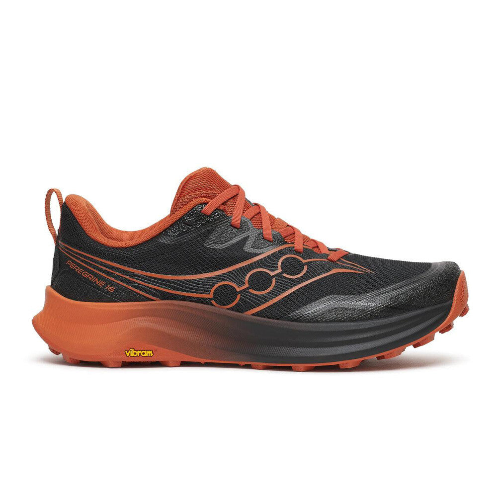 Saucony Peregrine 16 Men's Trail Running Shoes - Black/Rust