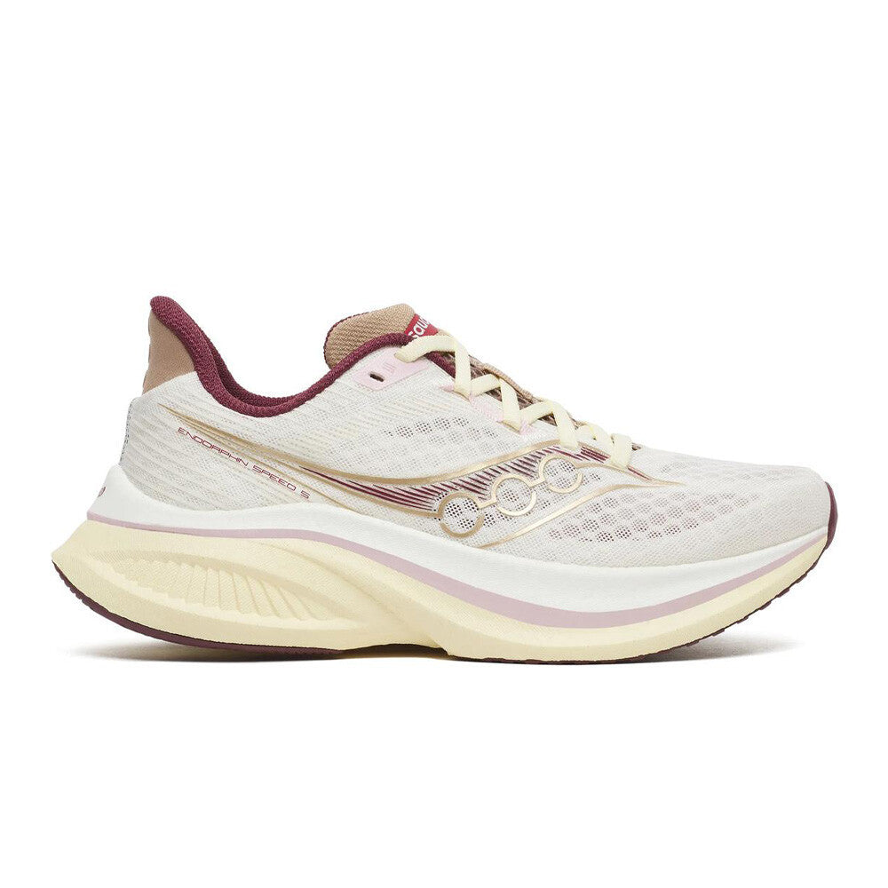 Saucony Endorphin Speed 5 Women's Running Shoes - Ivory/Maroon