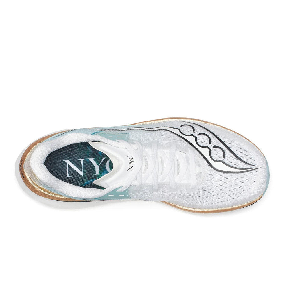 Saucony Endorphin Azura Men's Running Shoes - Nyc: White/Gold