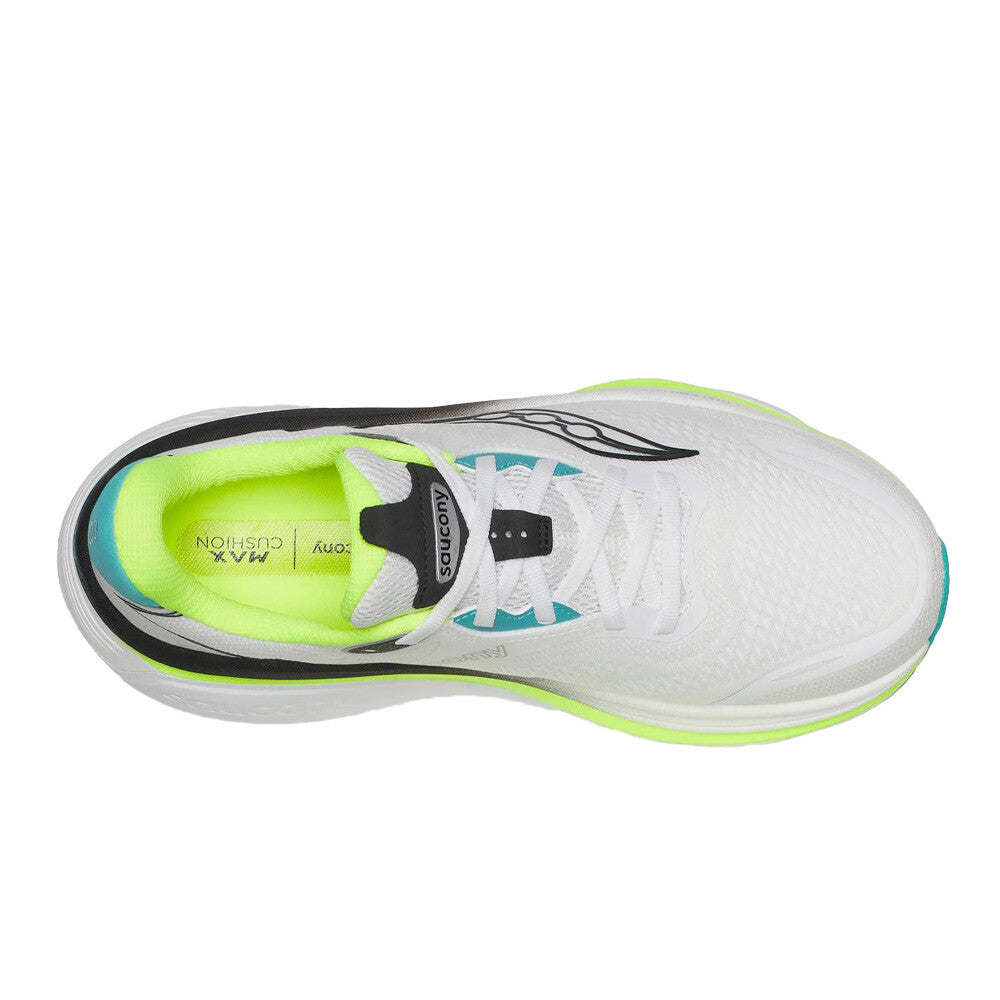 Saucony Hurricane 26 Men's Running Shoes - White/Citron