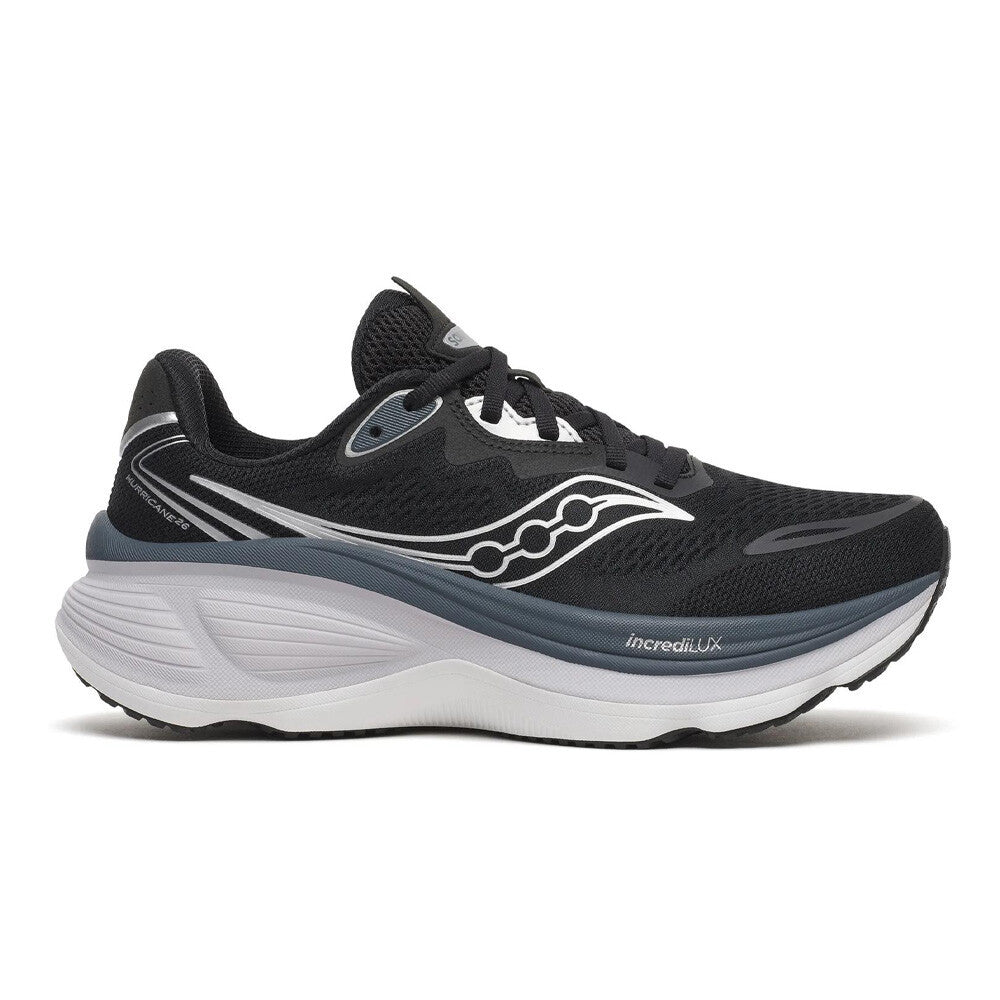 Saucony Hurricane 26 Women's Running Shoes (D Width) - Black/Silver