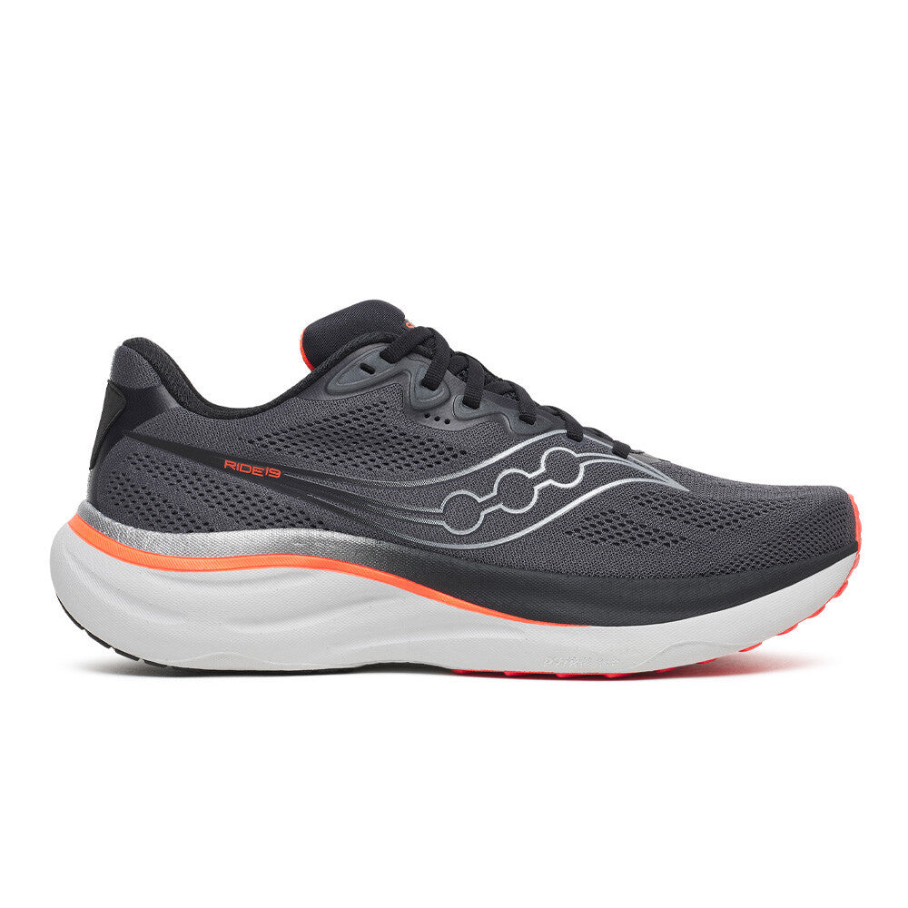 Saucony Ride 19 Men's Running Shoes - Carbon/Black