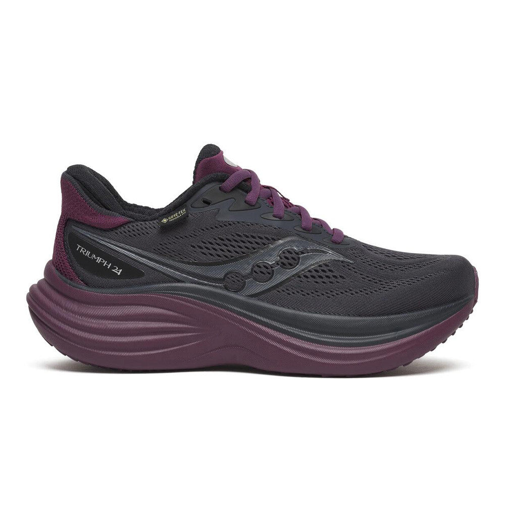 Saucony Triumph 24 GORE-TEX Women's Running Shoes - Ebony/Eggplant