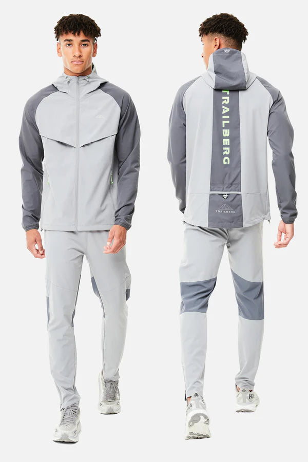 TRAILBERG RAPID VENTILATE TRACKSUIT - MONUMENT/ IRON GATE
