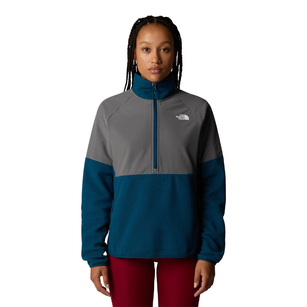 The North Face Glacier Heavyweight 1/2 Zip Women's Jacket - Midnight Petrol/Smoked Pearl