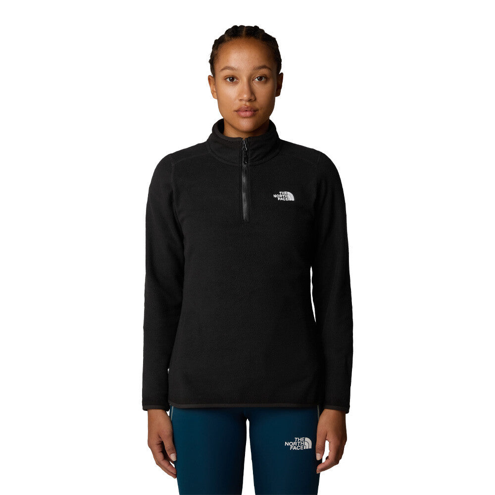 The North Face 100 Glacier 1/4 Zip Women's Half Zip Top - Black/Npf