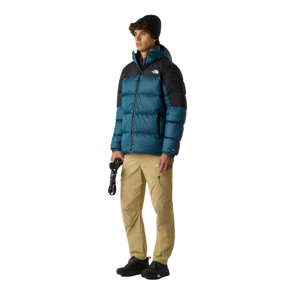 The North Face Diablo Down 2.0 Hooded Men's Jacket - Dusk Blue Black Heather/Black