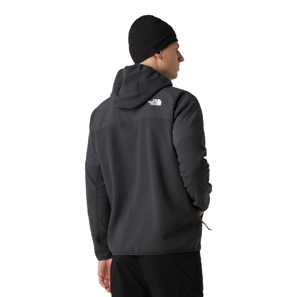 The North Face Glacier Heavyweight Full Zip Hooded Men's Fleece - Asphalt Grey