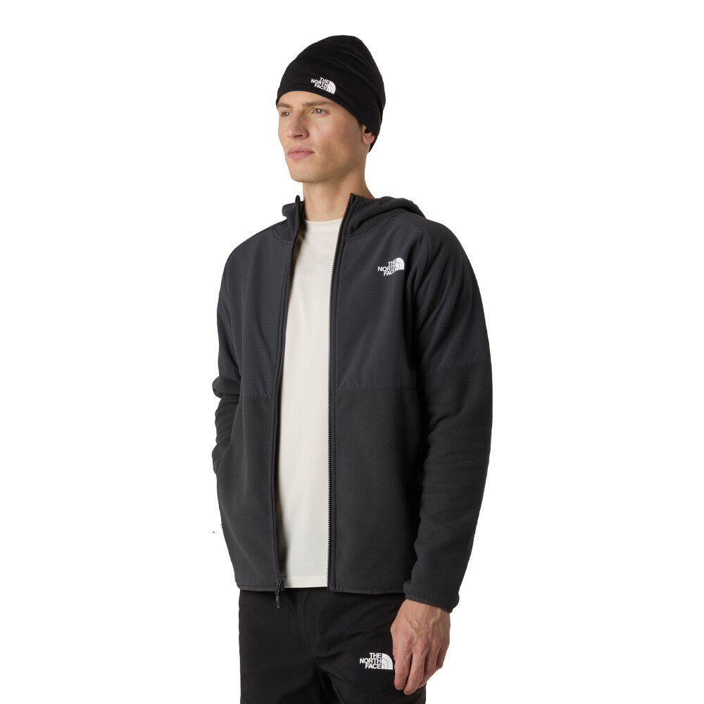 The North Face Glacier Heavyweight Full Zip Hooded Men's Fleece - Asphalt Grey