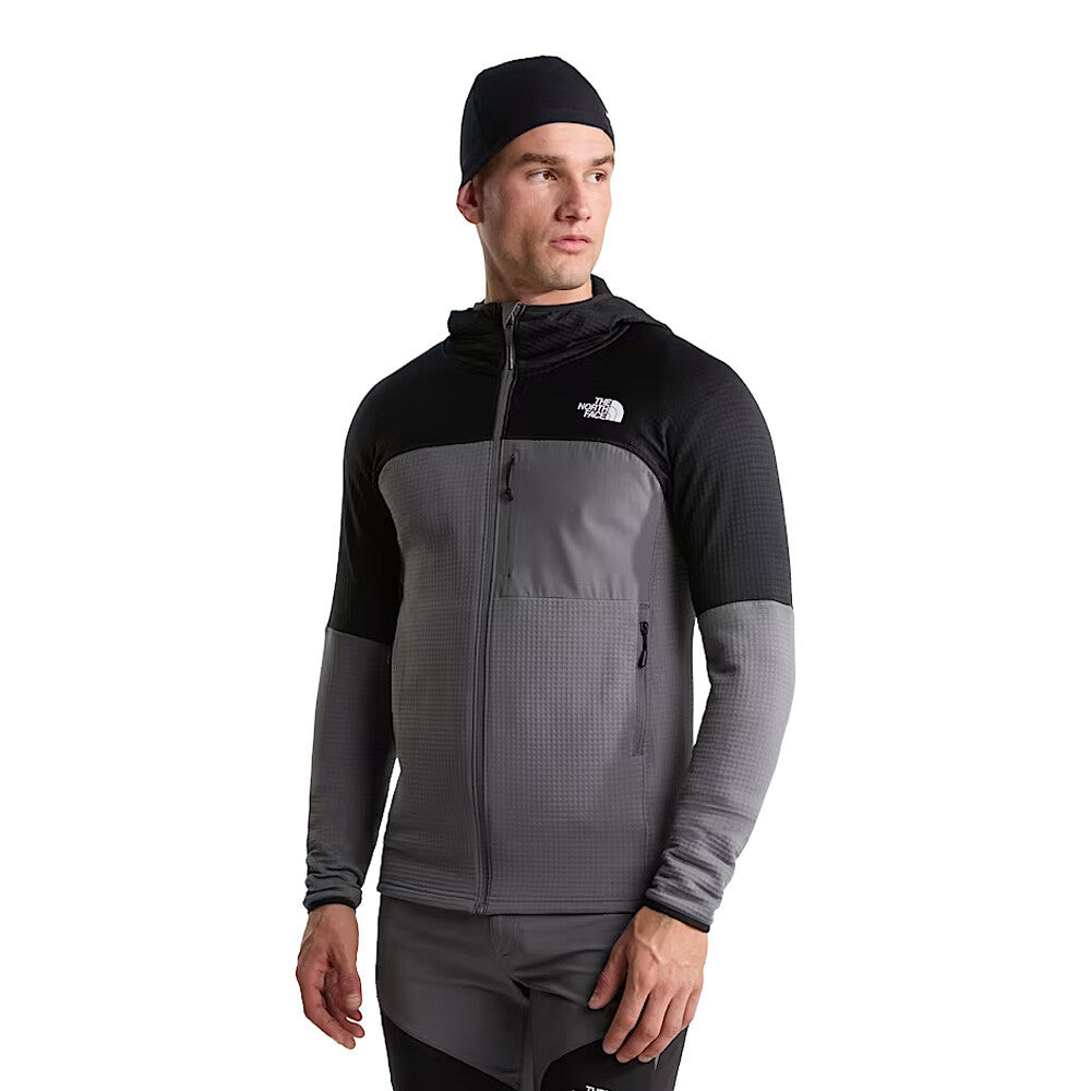 The North Face Stormgap Polartec Power Grid Hooded Men's Top - Smoked Pearl/Black