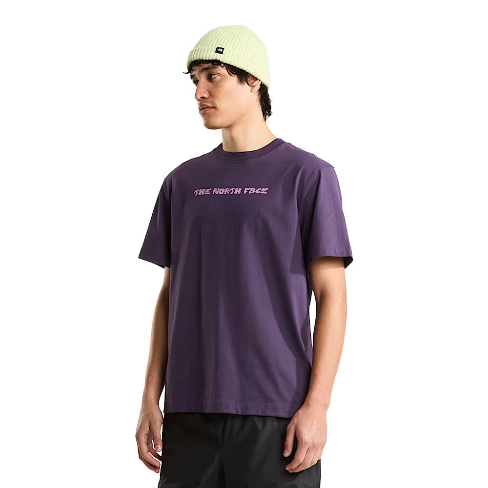 The North Face Logo Twist Relaxed Graphic Men's T-Shirt - Endless Dusk