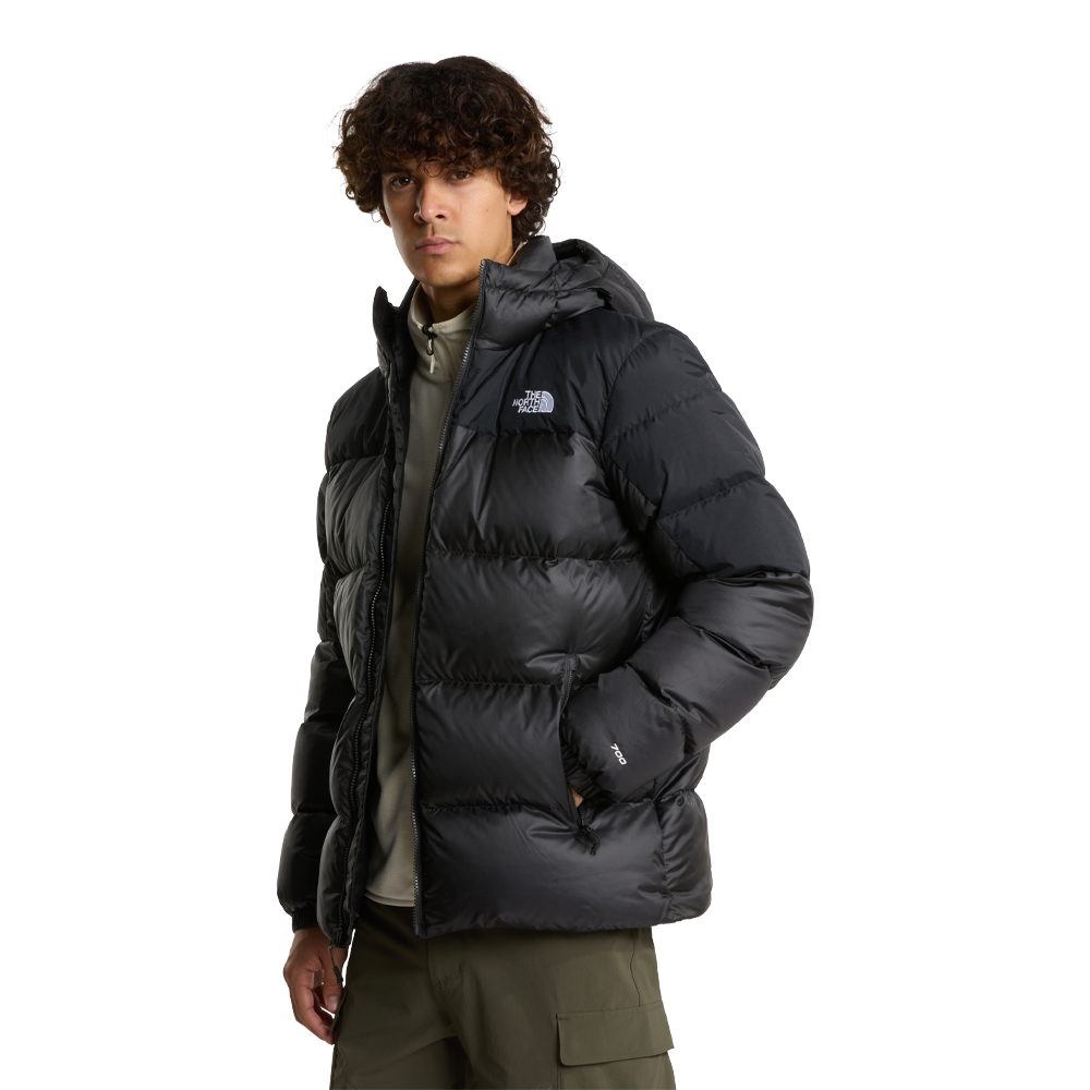 The North Face Diablo Down 2.0 Hooded Men's Jacket - Black Heather/Black