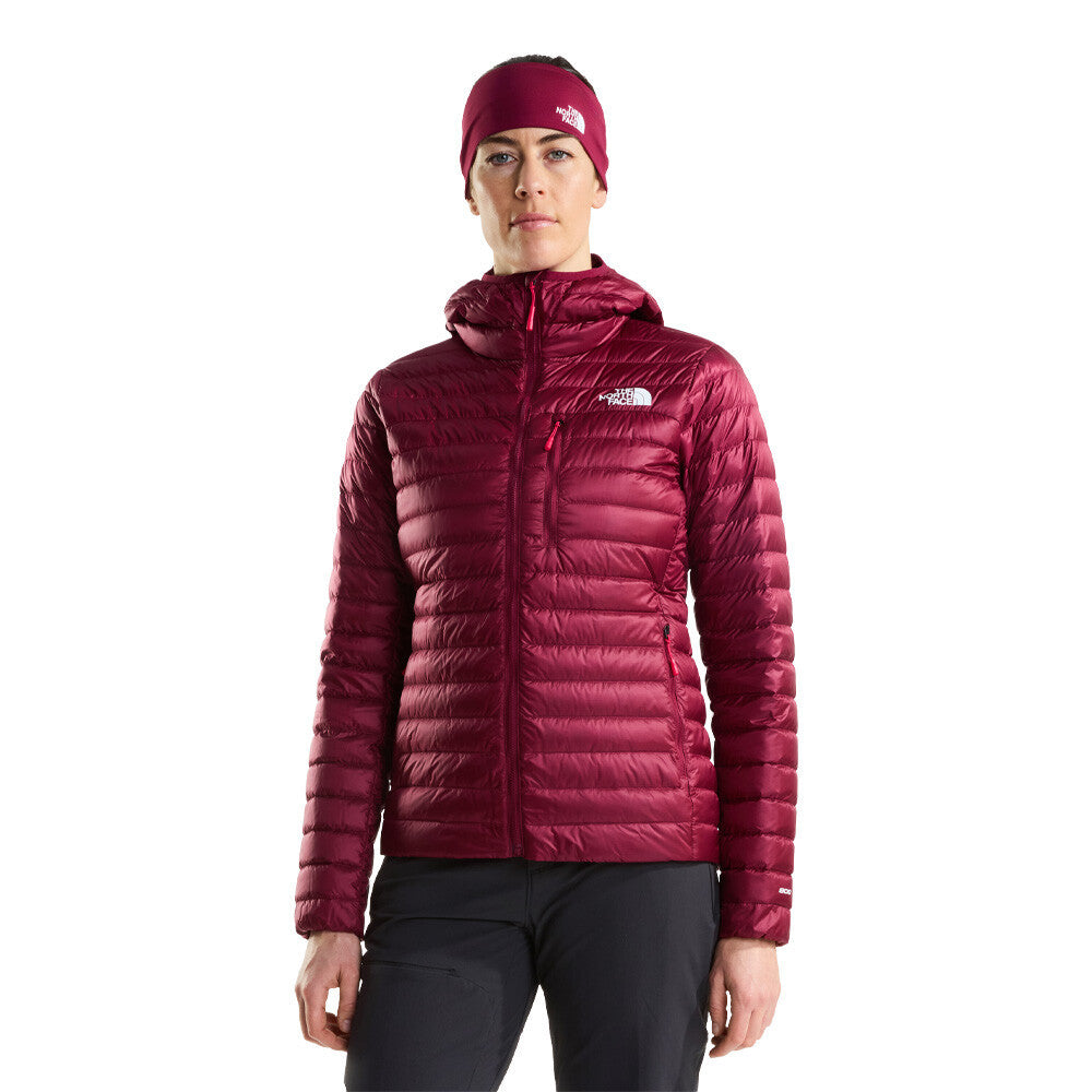 The North Face Bettaforca Lightweight Down Hooded Women's Jacket - Burgundy Crush/Lali Guran