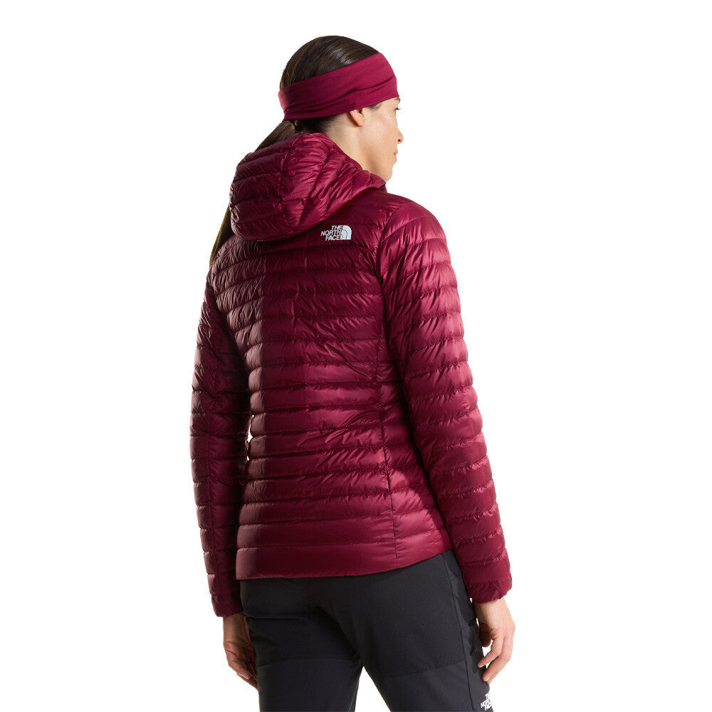 The North Face Bettaforca Lightweight Down Hooded Women's Jacket - Burgundy Crush/Lali Guran