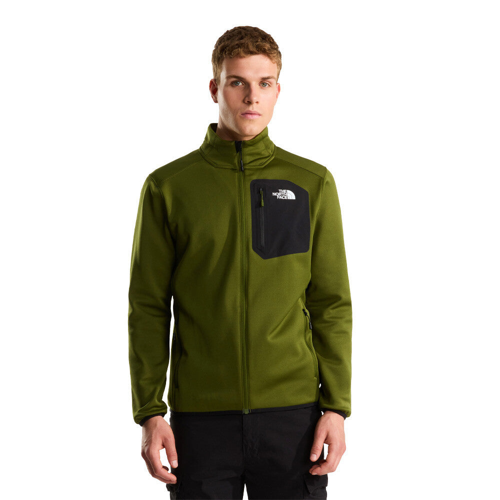 The North Face Crest Full Zip Fleece Men's Jacket - Woodland Green/Black