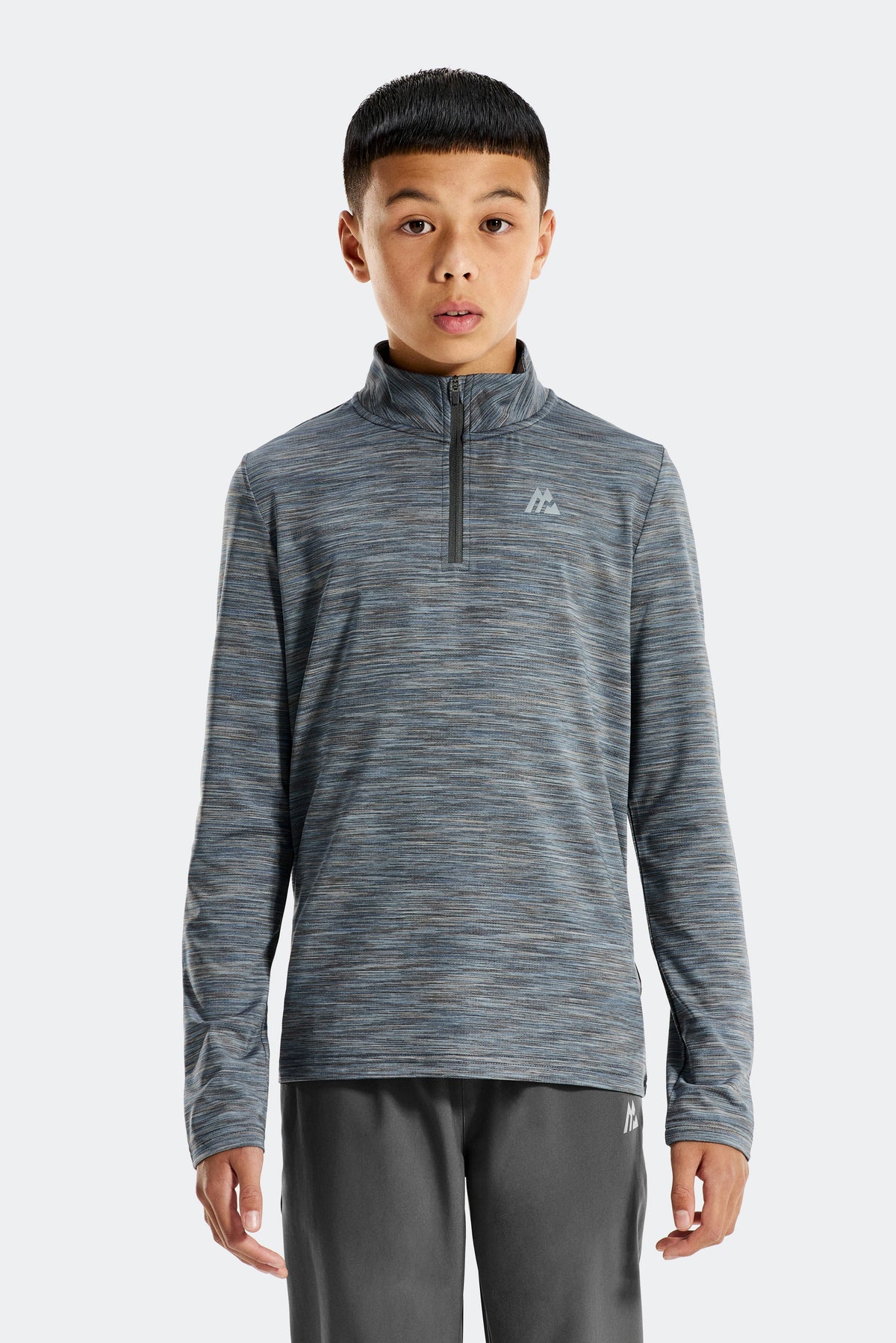Montirex Junior Trail 1/4 Zip - Grey/Blue