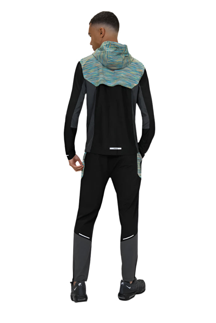 MONTIREX TRAIL WINDBREAKER TRACKSUIT - BLACK/BLUE/ORANGE/LIME
