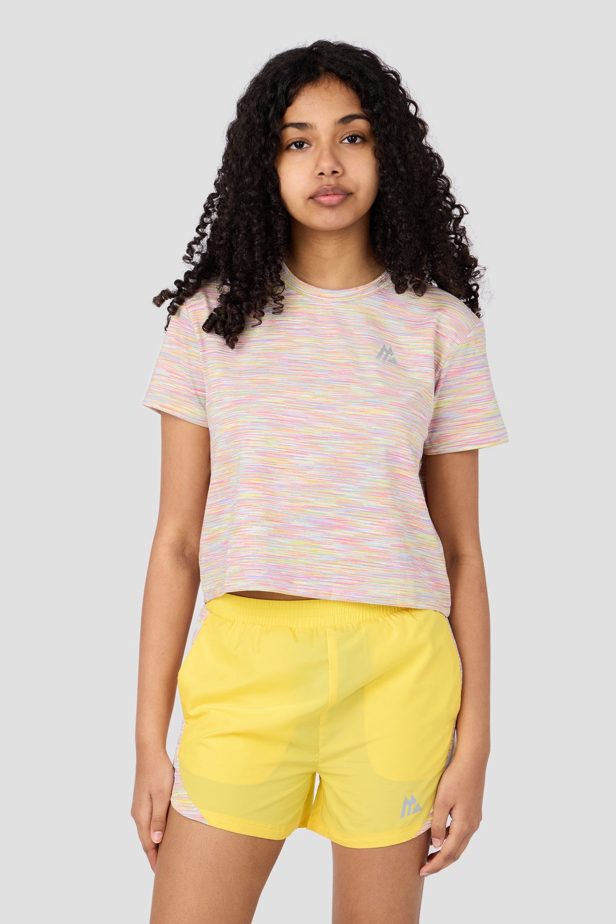 Montirex Girls' Trail Box T-Shirt - Yellow/Purple/Pink
