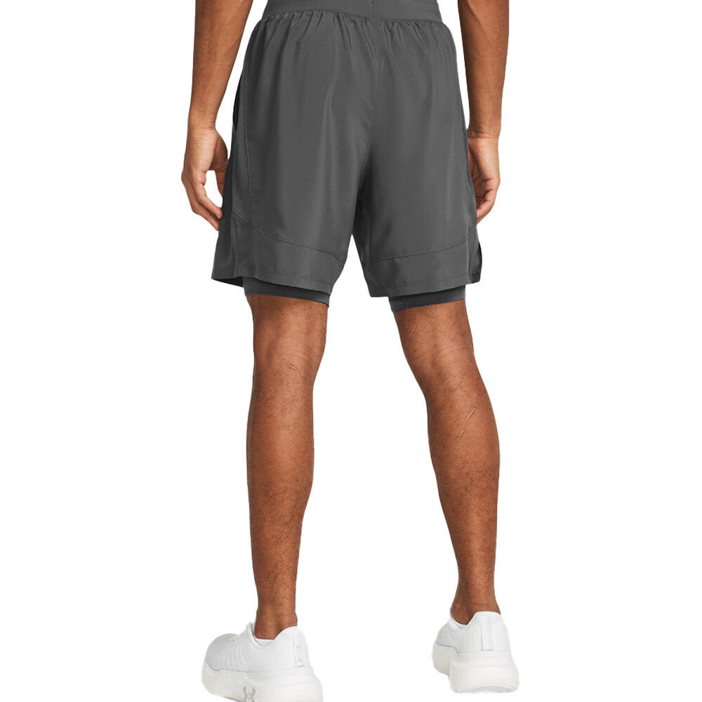 Under Armour Launch 2-In-1 7 Inch Men's Shorts - Castlerock/Reflective