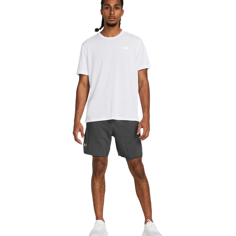 Under Armour Launch 2-In-1 7 Inch Men's Shorts - Castlerock/Reflective