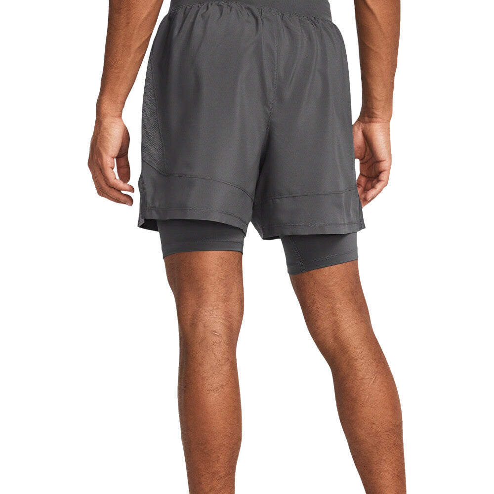 Under Armour Launch 2-In-1 5 Inch Men's Shorts - Castlerock/Reflective