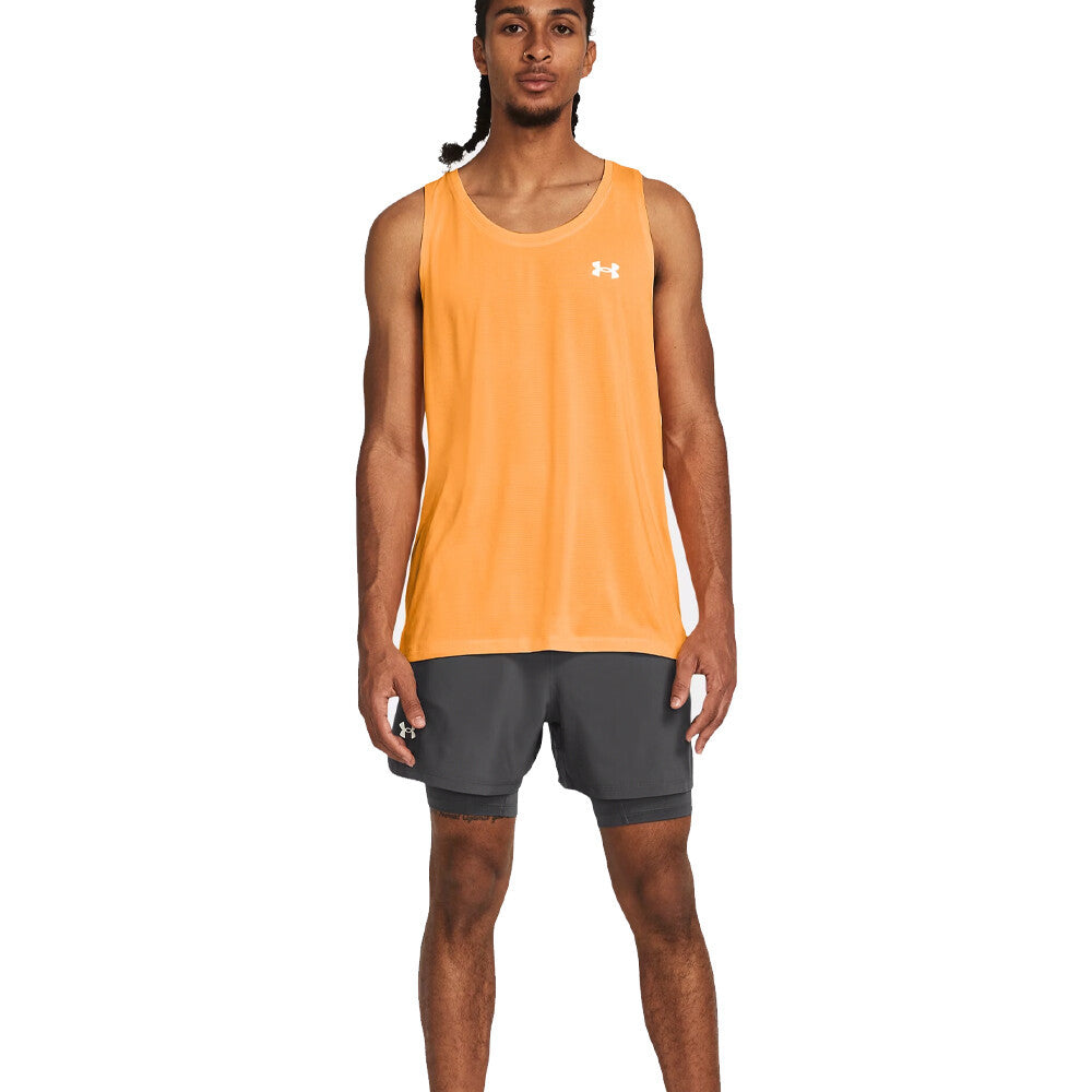 Under Armour Launch 2-In-1 5 Inch Men's Shorts - Castlerock/Reflective