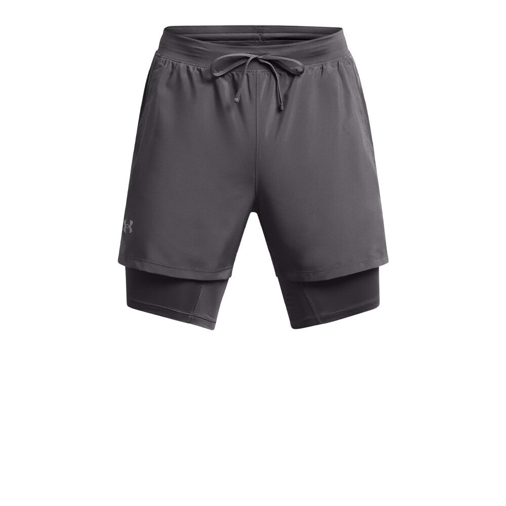 Under Armour Launch 2-In-1 5 Inch Men's Shorts - Castlerock/Reflective