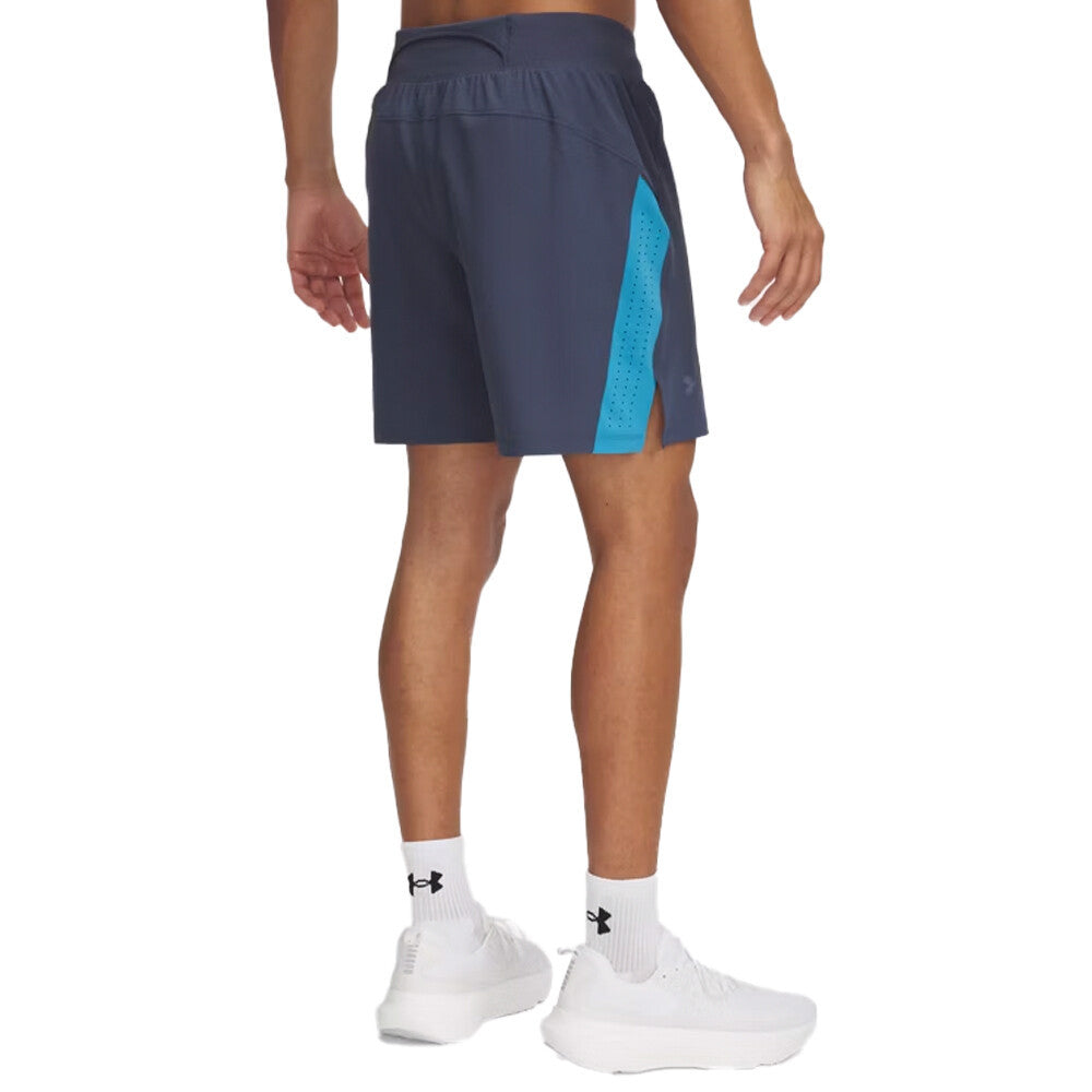 Under Armour Launch Elite 7 Inch Men's Running Shorts - Downpour Grey/Ether Blue