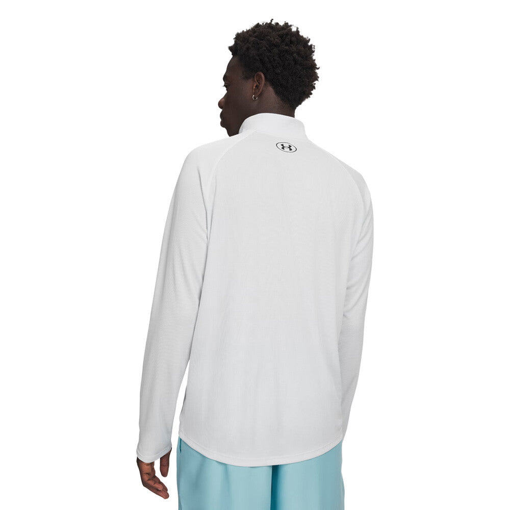 Under Armour Tech Textured Half Zip Men's Top - Distant Grey/Black