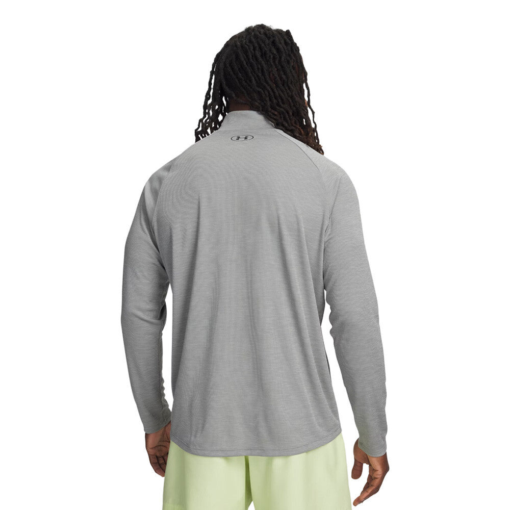 Under Armour Tech Textured Half Zip Men's Top - Clay Green/Black