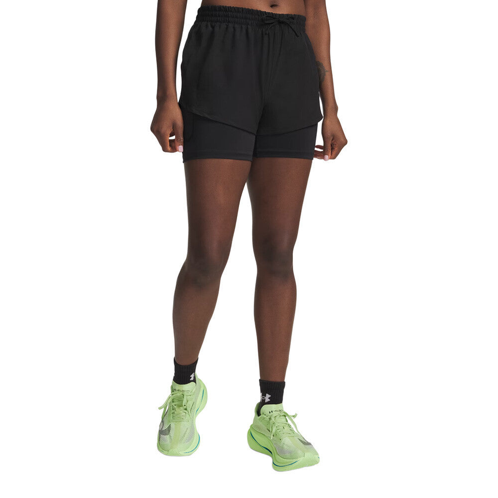 Under Armour Velociti Pro 4 Inch 2-In-1 Women's Shorts - Ultimate Black/Reflective
