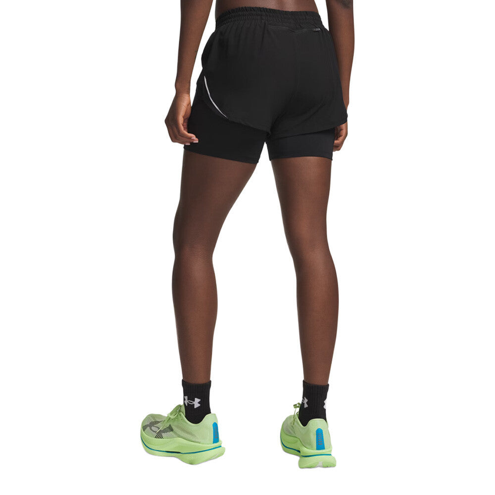 Under Armour Velociti Pro 4 Inch 2-In-1 Women's Shorts - Ultimate Black/Reflective