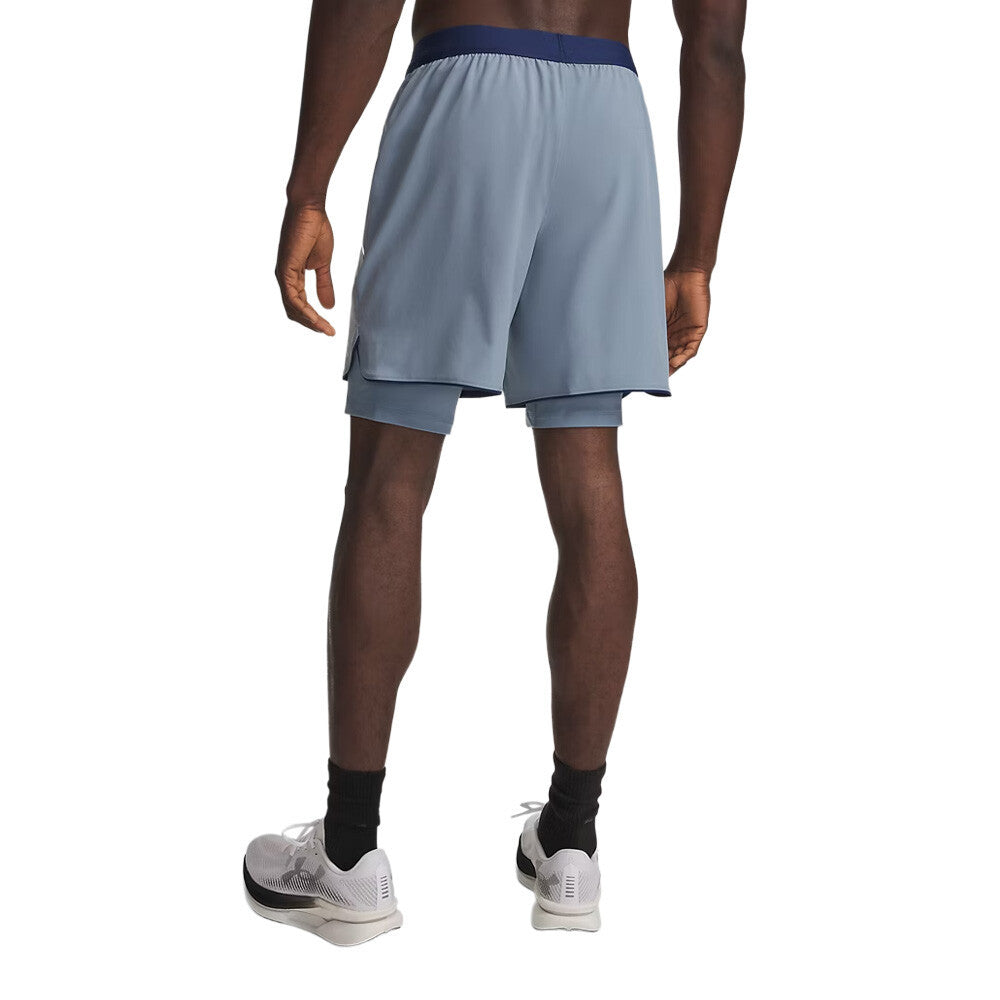 Under Armour Velociti Pro 2-In-1 Men's Shorts - Blue Wind/Reflective