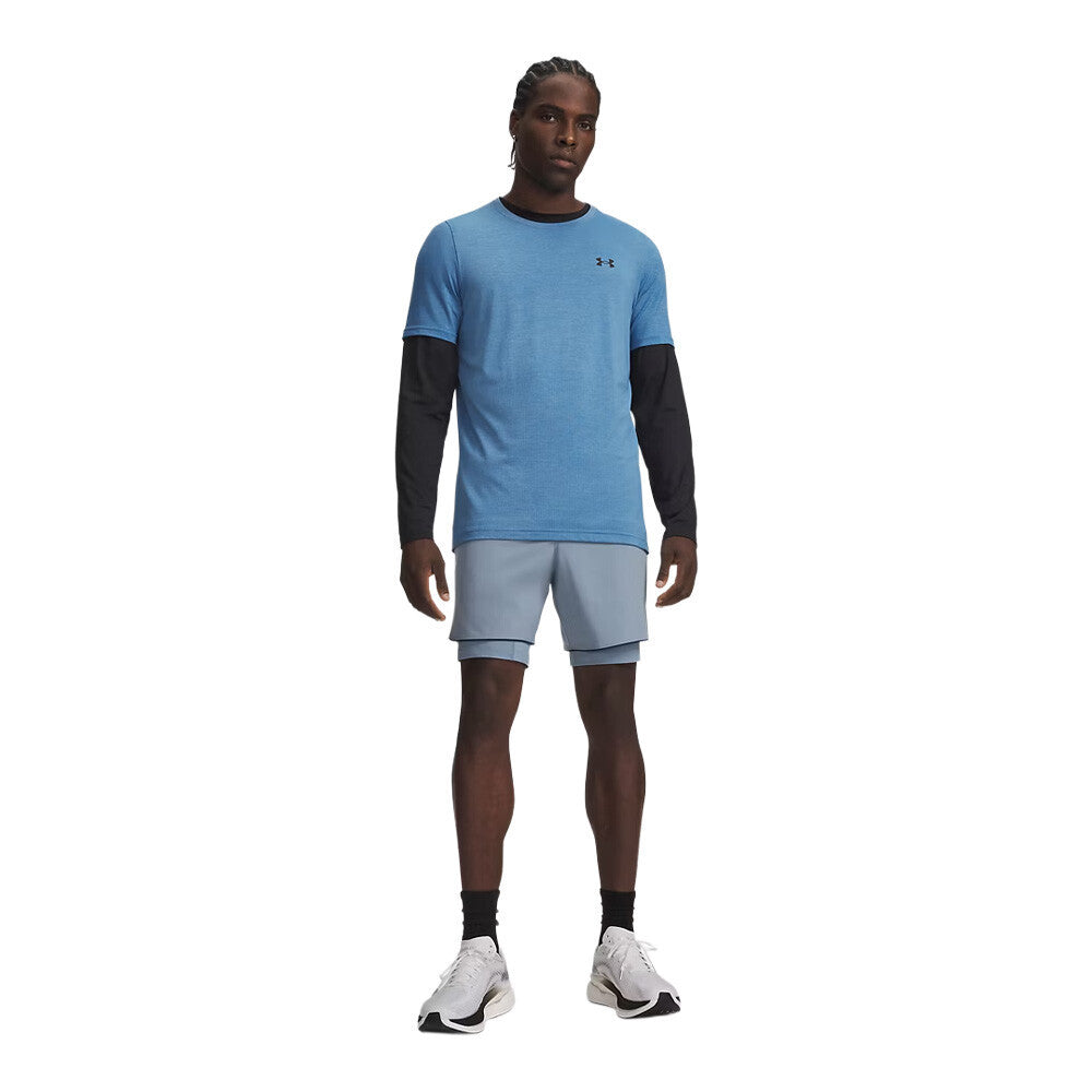 Under Armour Velociti Pro 2-In-1 Men's Shorts - Blue Wind/Reflective