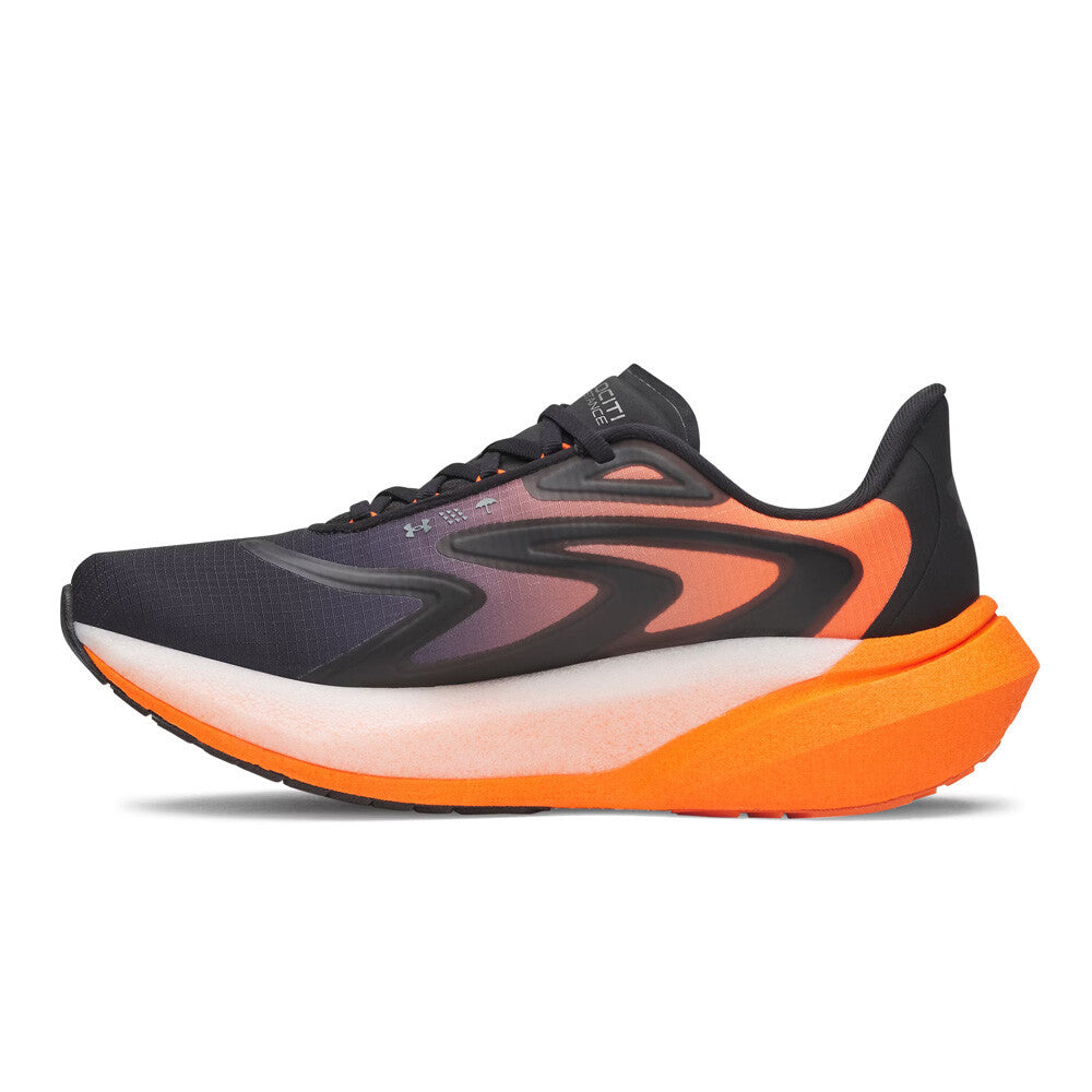 Under Armour Velociti Distance Storm Men's Running Shoes - Black/Outrageous Orange/Metallic Gun Metal