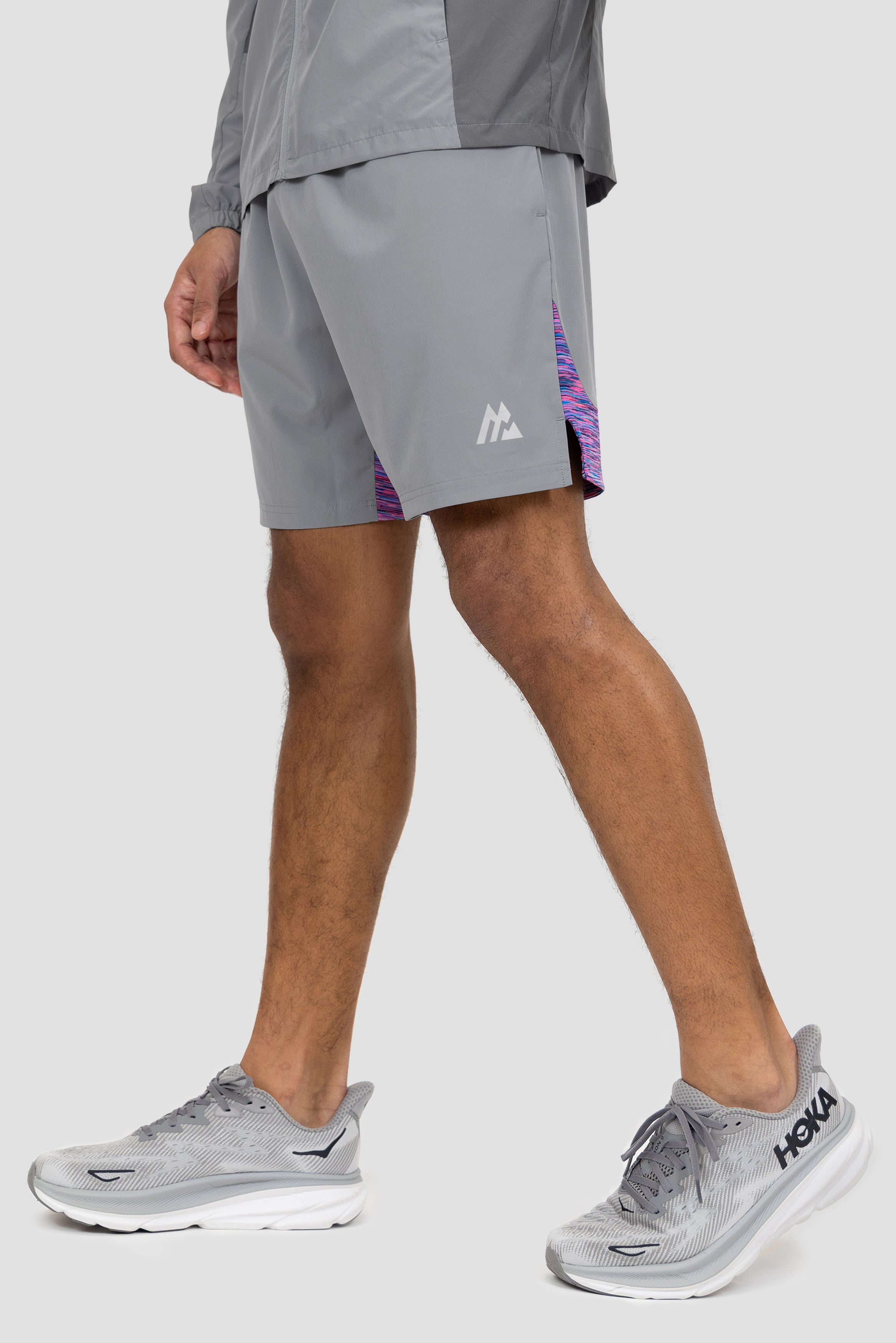 Montirex Trail Panel Short – Grey, Pink, Blue