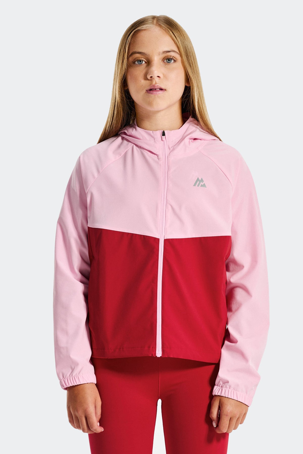 Montirex Girls' Energy Windbreaker - Bubble Pink Cherry Red