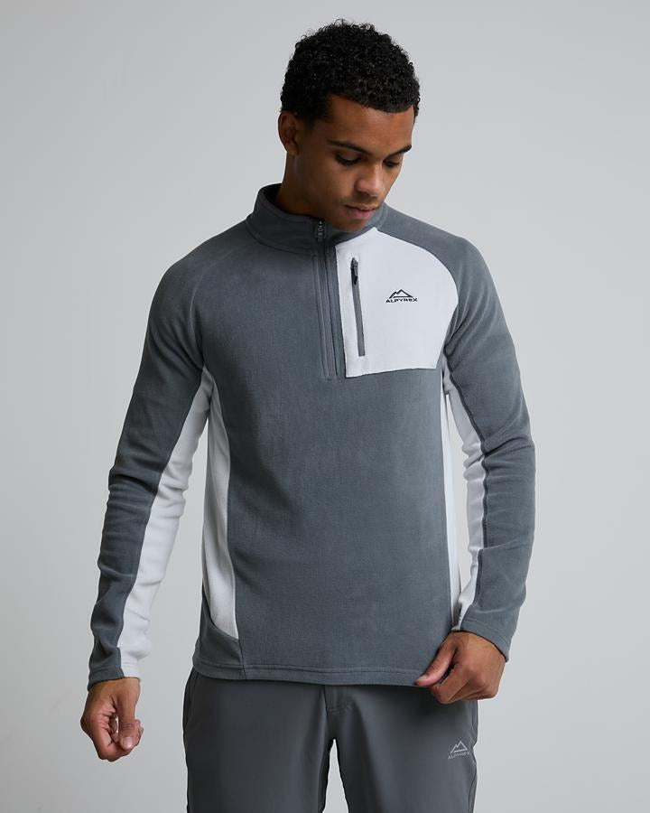 Alpyrex Men's Solo 2.0 Quarter Zip Top - Volcanic Veil/Ice Veil