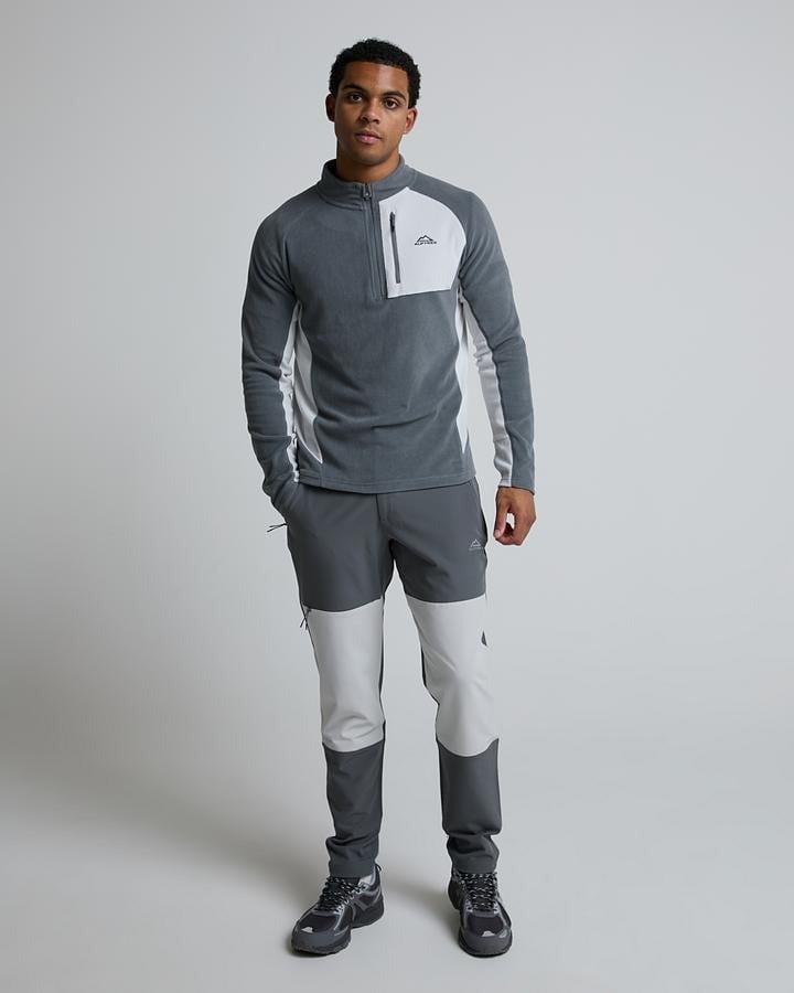 Alpyrex Men's Solo 2.0 Quarter Zip Top - Volcanic Veil/Ice Veil