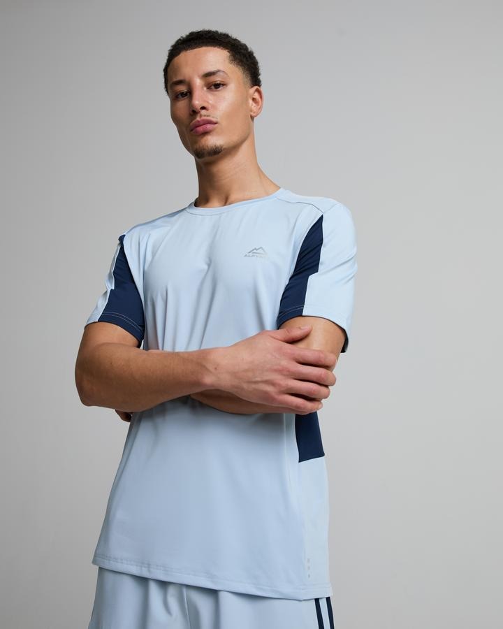Alpyrex Men's Delta 2.0 T-Shirt - Misted Lake/Naval Ink