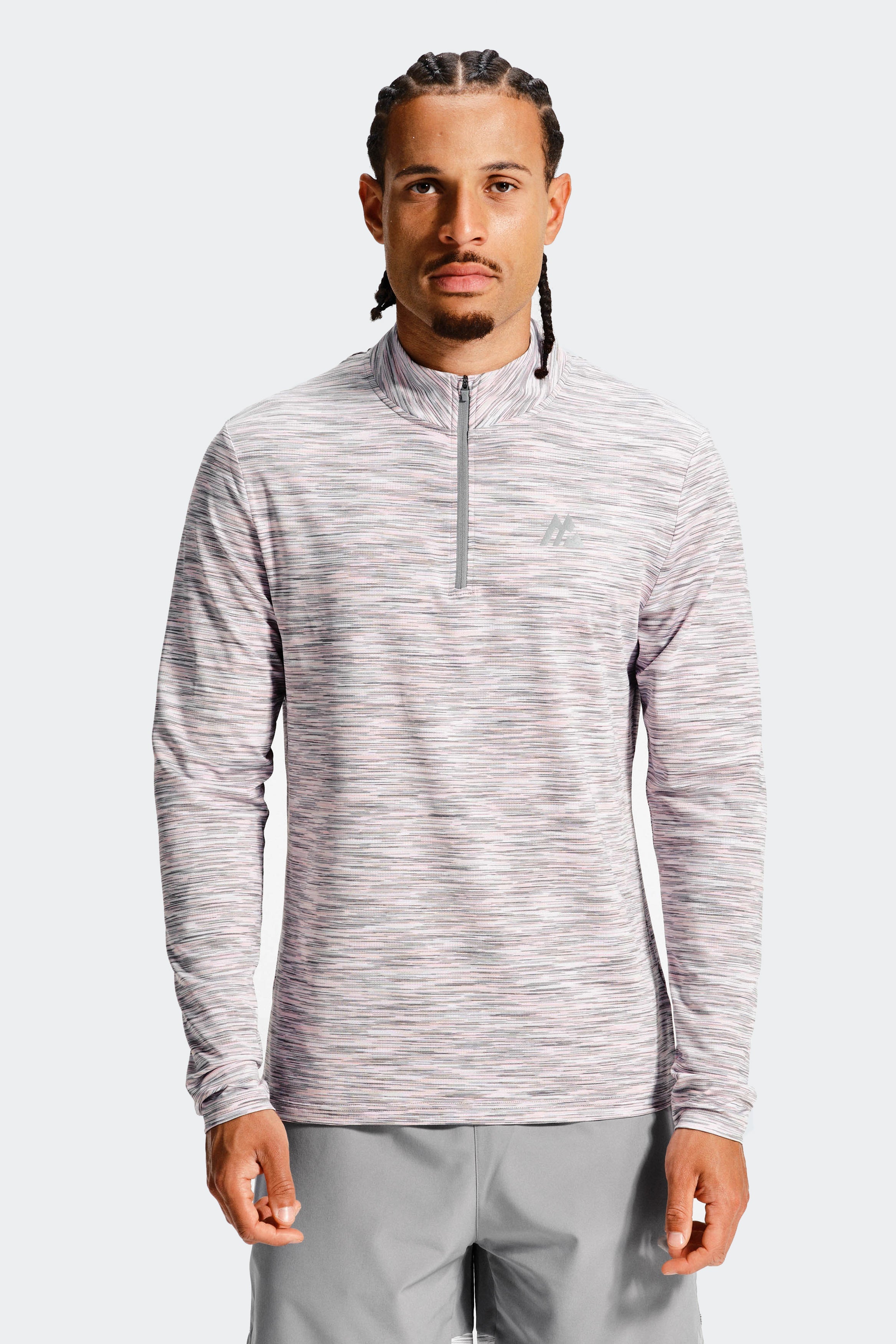 Montirex Trail 1/4 Zip Grey, Pink