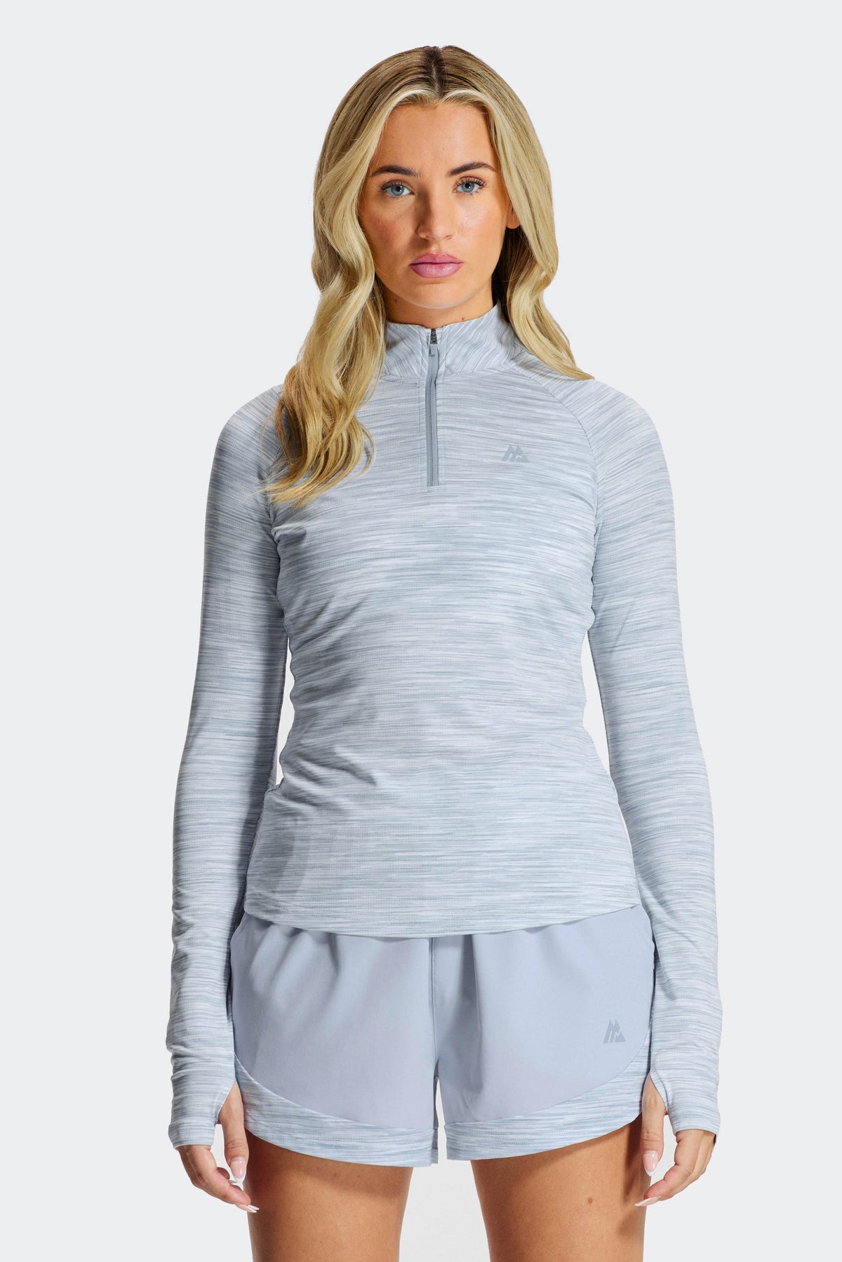 Montirex Women's Trail 1/4 Zip - Blue/White/Sky