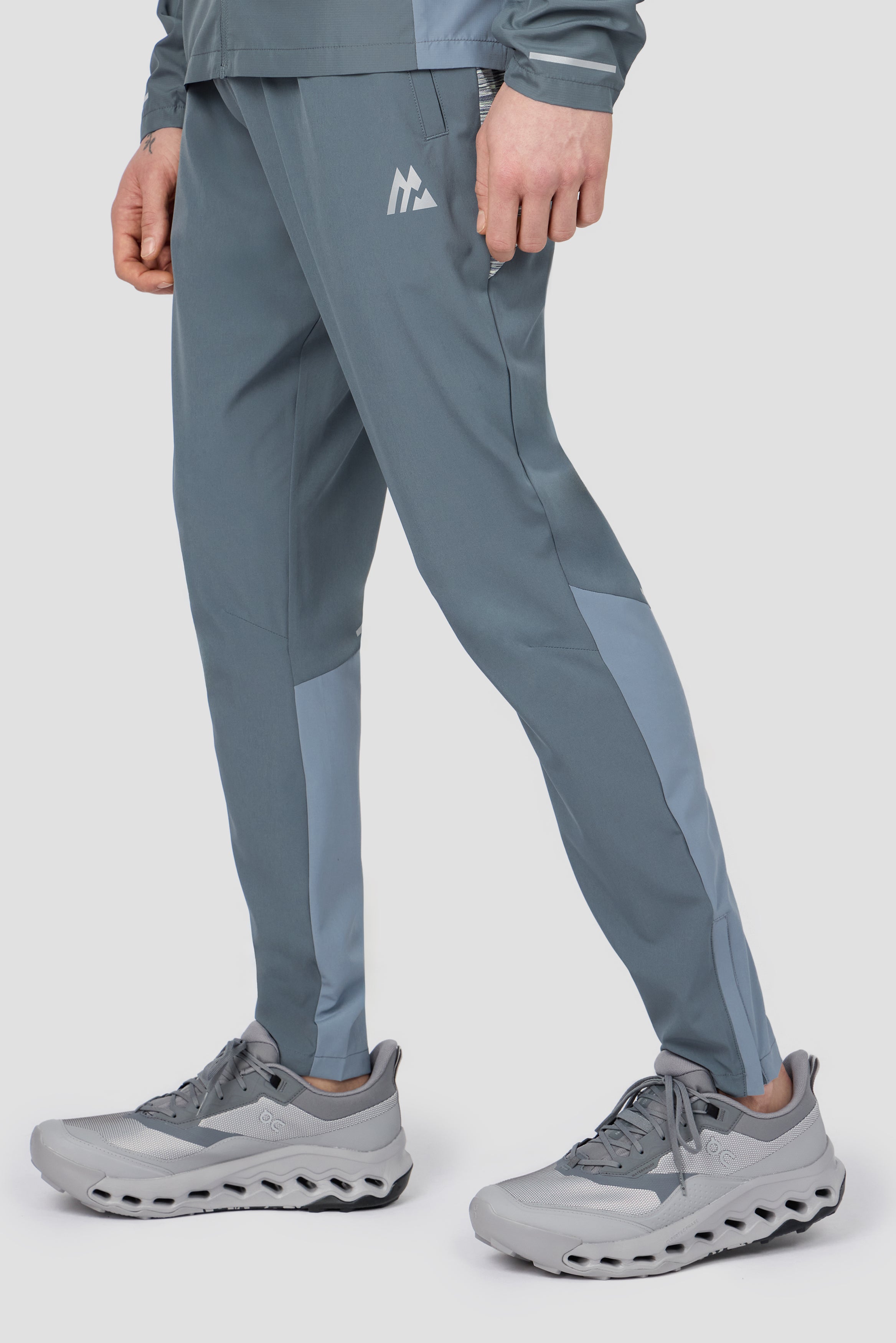 Montirex Trail Panel Running Pant - Grey, Green, White
